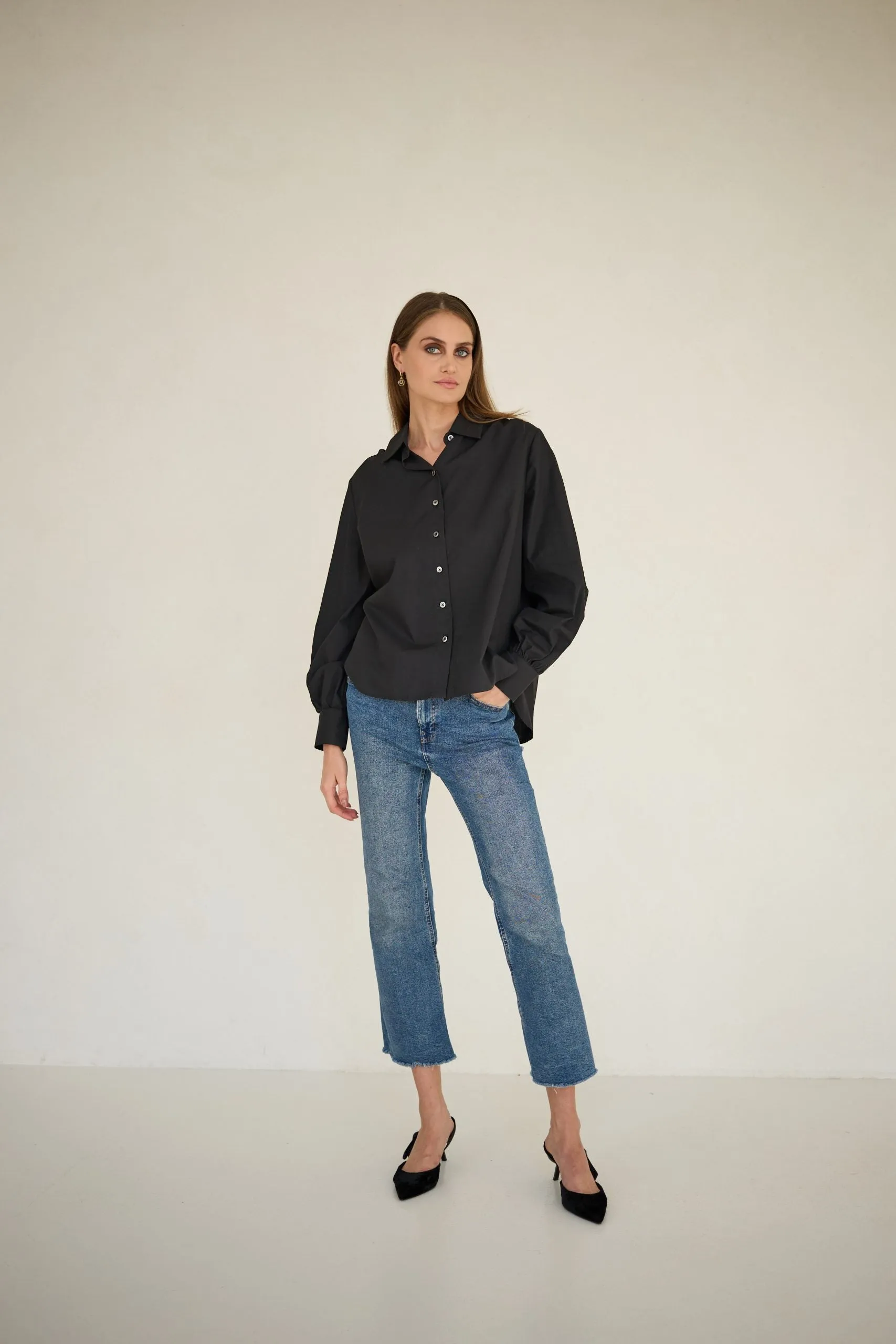 Noel Cotton Shirt Black