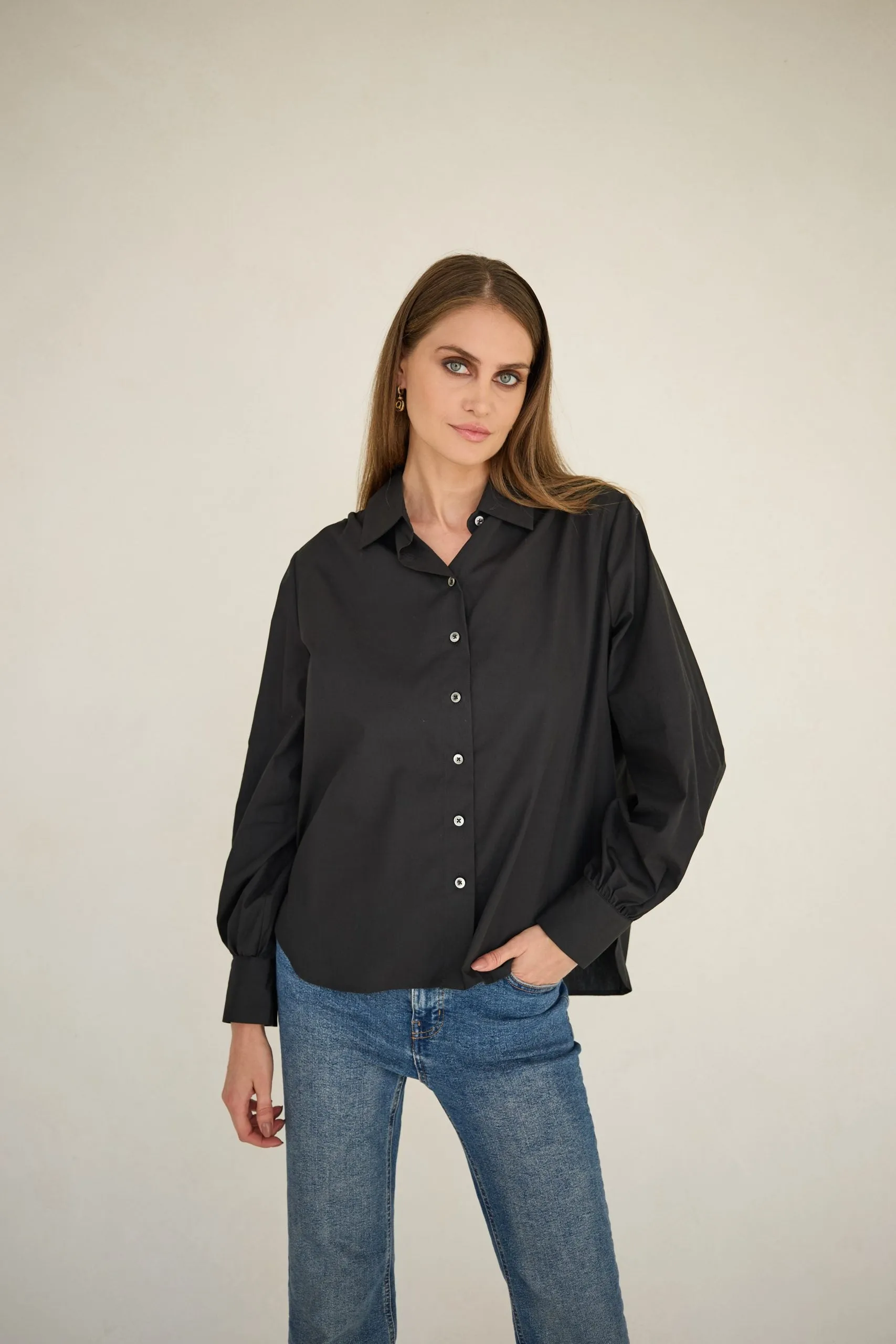 Noel Cotton Shirt Black