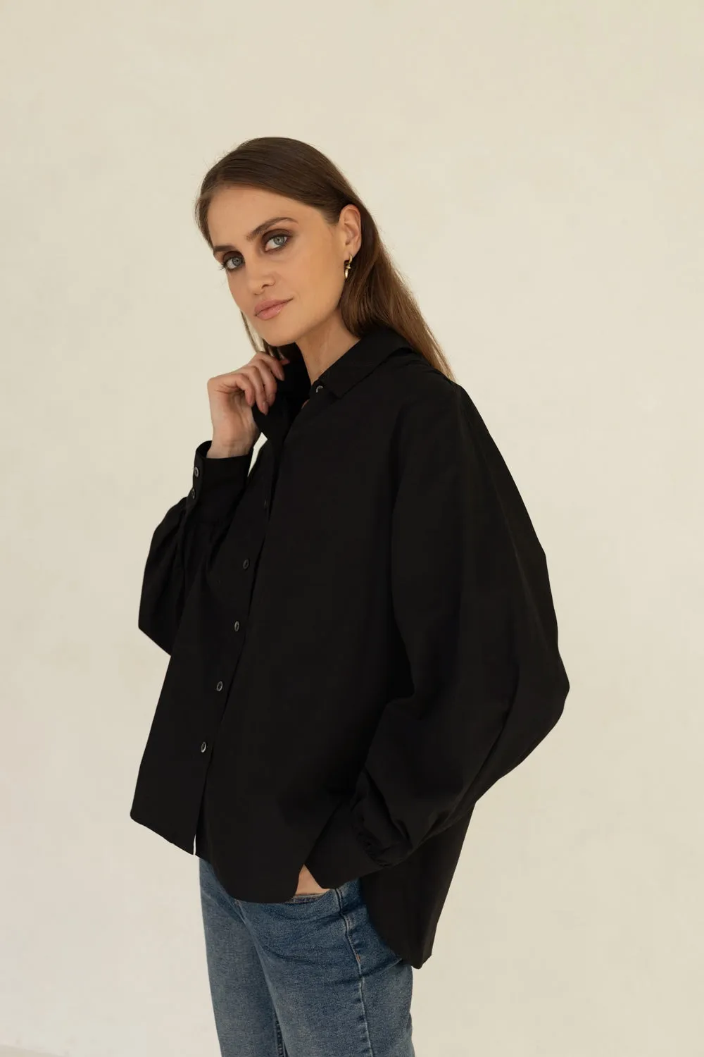 Noel Cotton Shirt Black