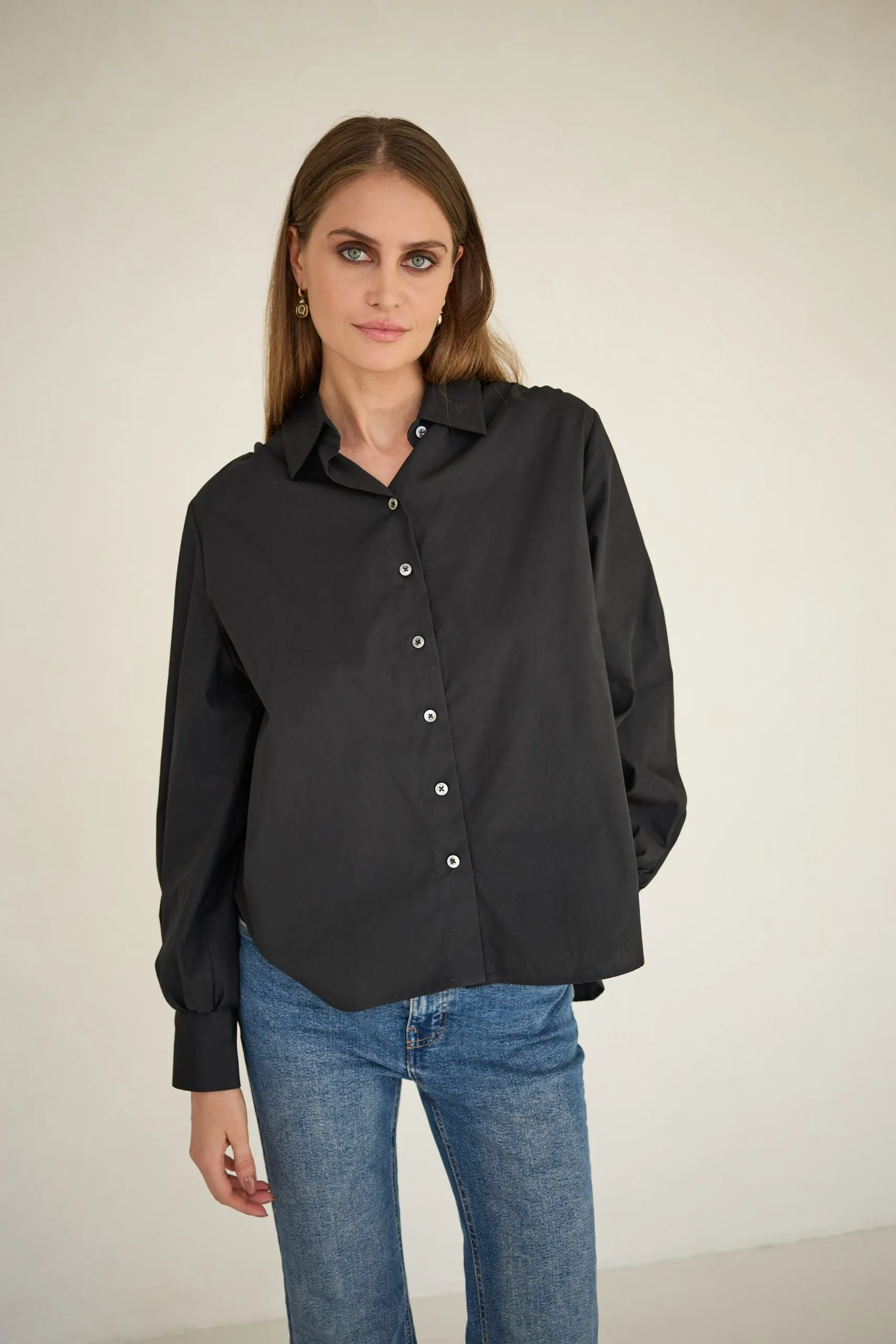 Noel Cotton Shirt Black