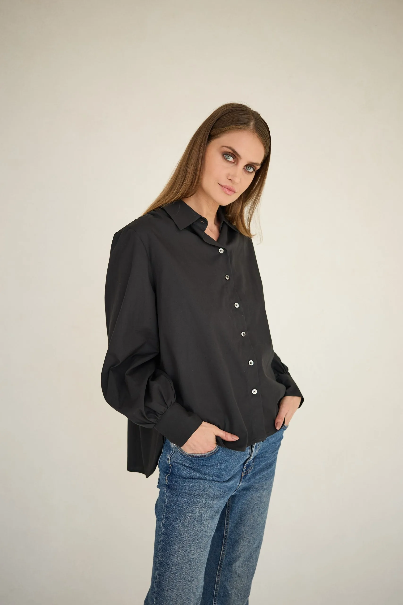 Noel Cotton Shirt Black