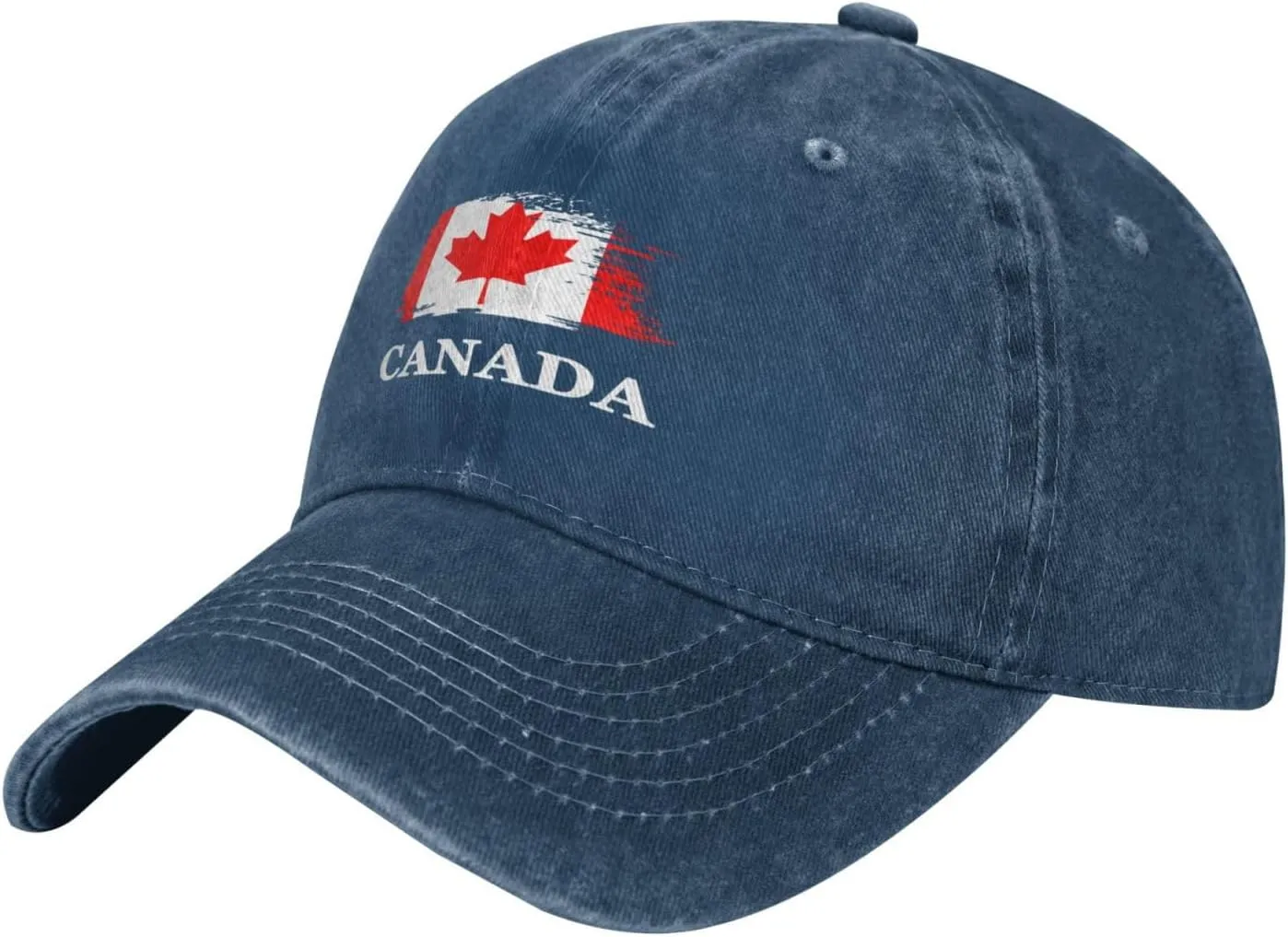 Personalized Brush Canadians Canada Flag Baseball Cap for Men Women Denim Twill Dad Hat Classic Hats