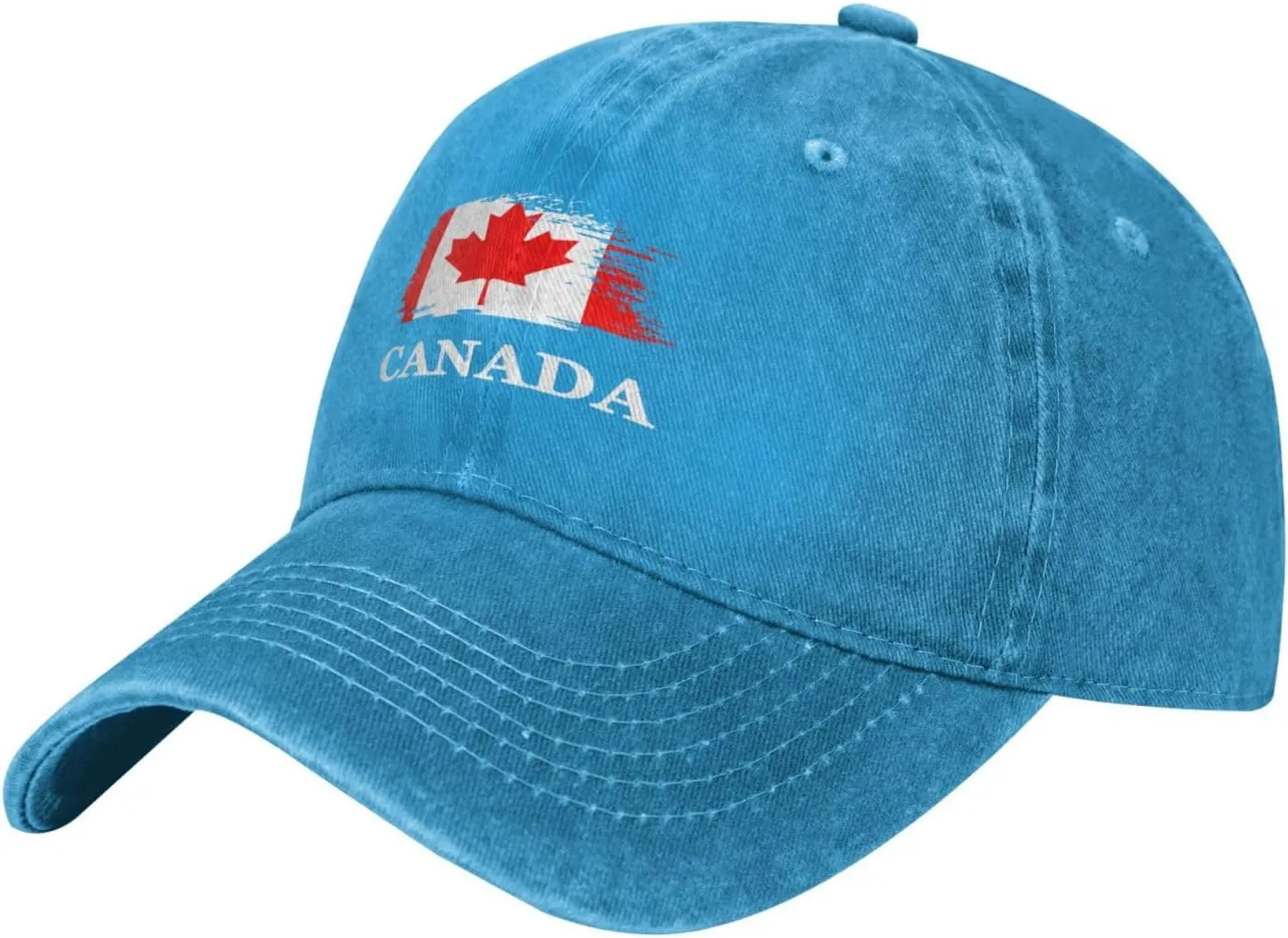 Personalized Brush Canadians Canada Flag Baseball Cap for Men Women Denim Twill Dad Hat Classic Hats