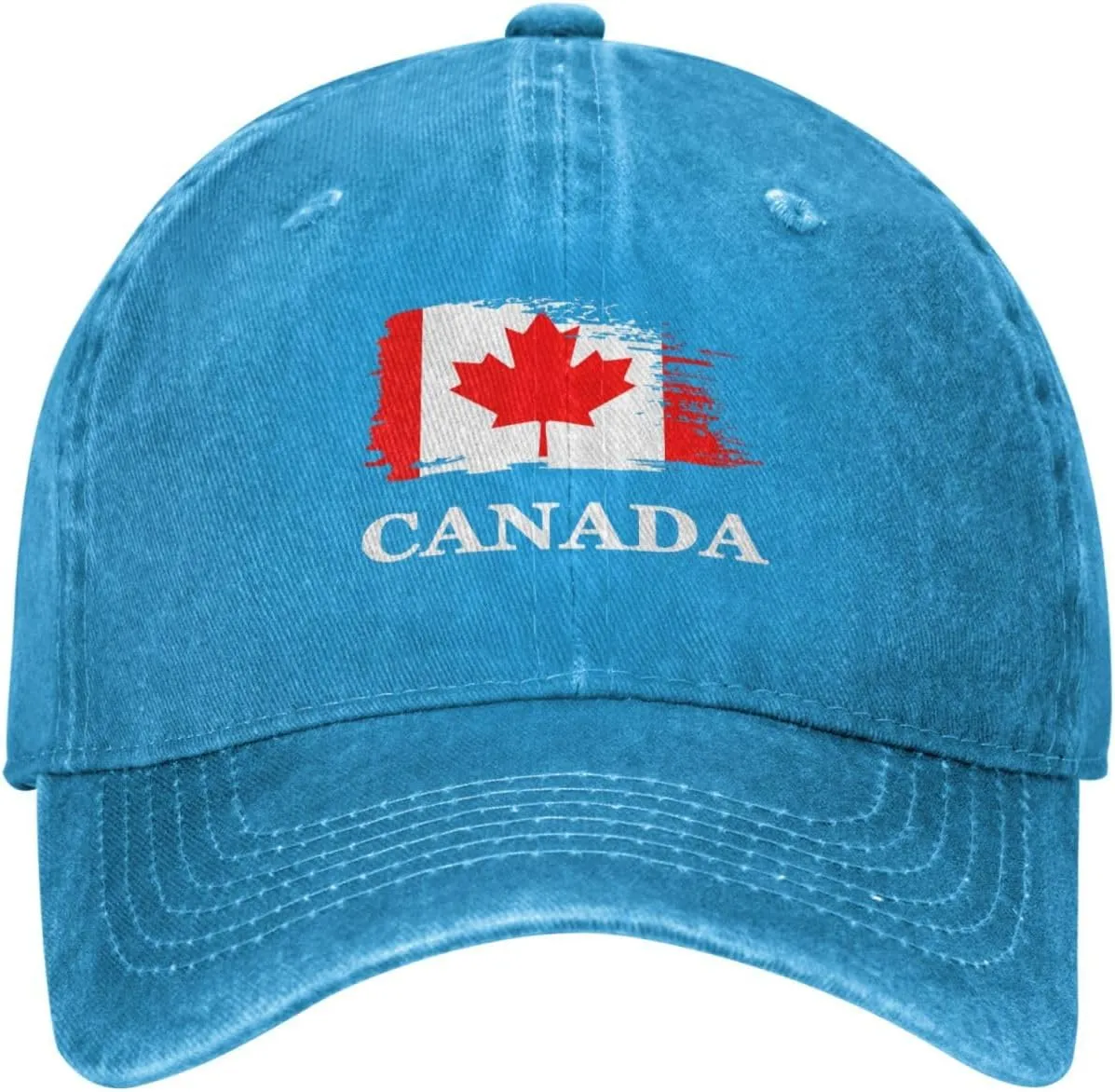 Personalized Brush Canadians Canada Flag Baseball Cap for Men Women Denim Twill Dad Hat Classic Hats
