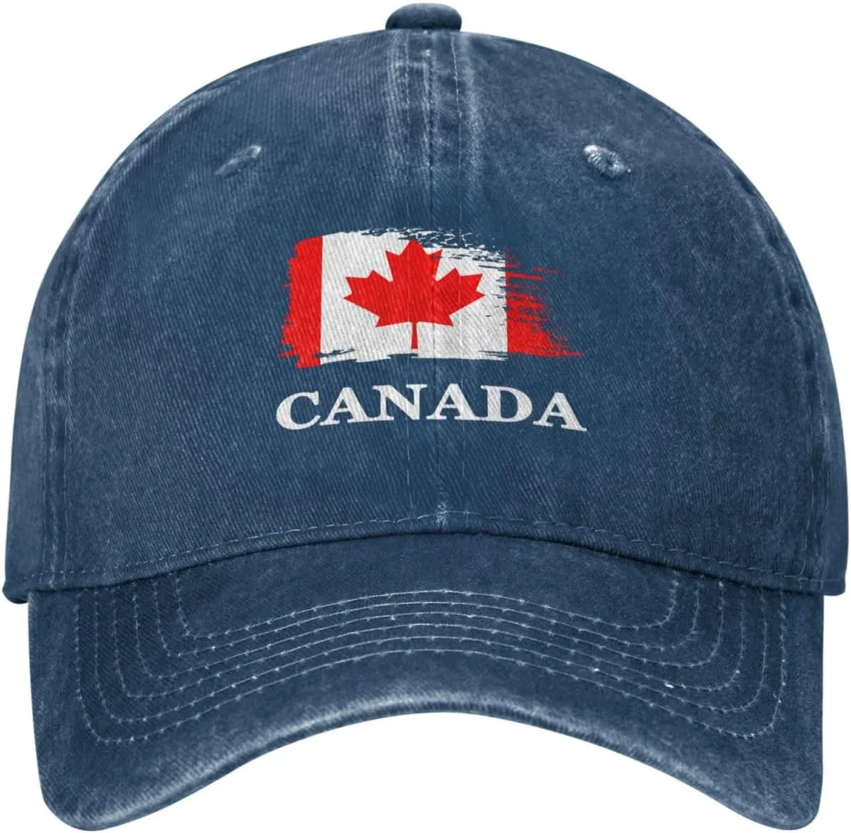 Personalized Brush Canadians Canada Flag Baseball Cap for Men Women Denim Twill Dad Hat Classic Hats