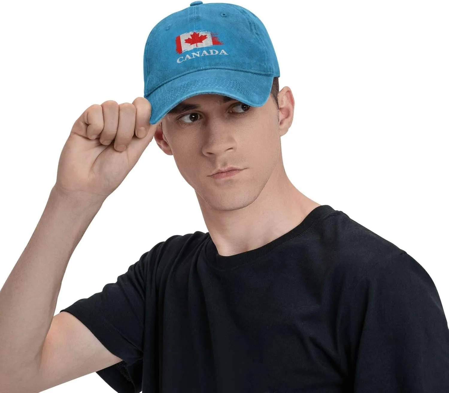 Personalized Brush Canadians Canada Flag Baseball Cap for Men Women Denim Twill Dad Hat Classic Hats