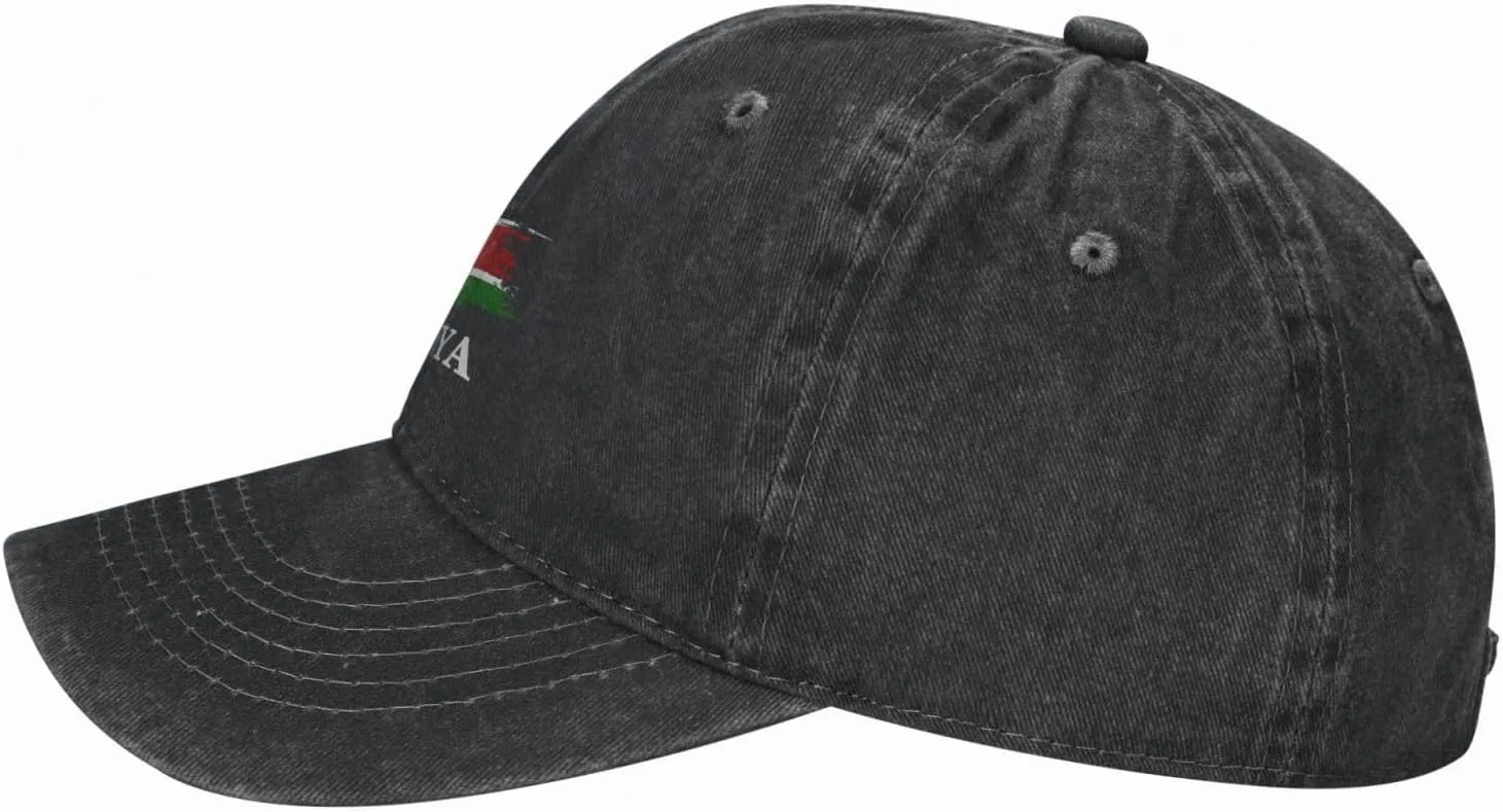 Personalized Brush Kenyan Kenya Flag Baseball Cap for Men Women Denim Twill Dad Hat Classic Hats