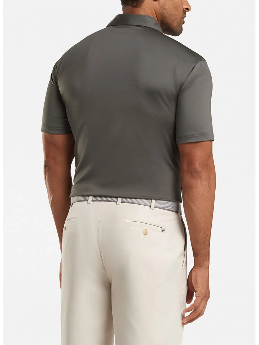 Peter Millar Solid Performance Jersey Polo in Iron [Sean Self Collar]