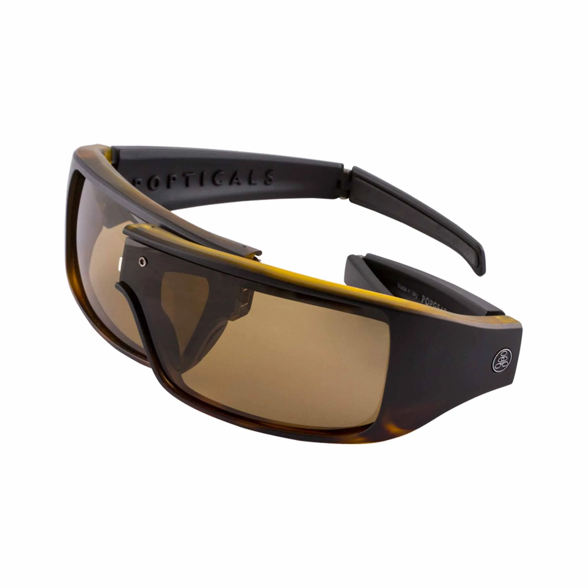 POPGEAR | Non-Polarized, Matte Black Tortoise, Brown Lens