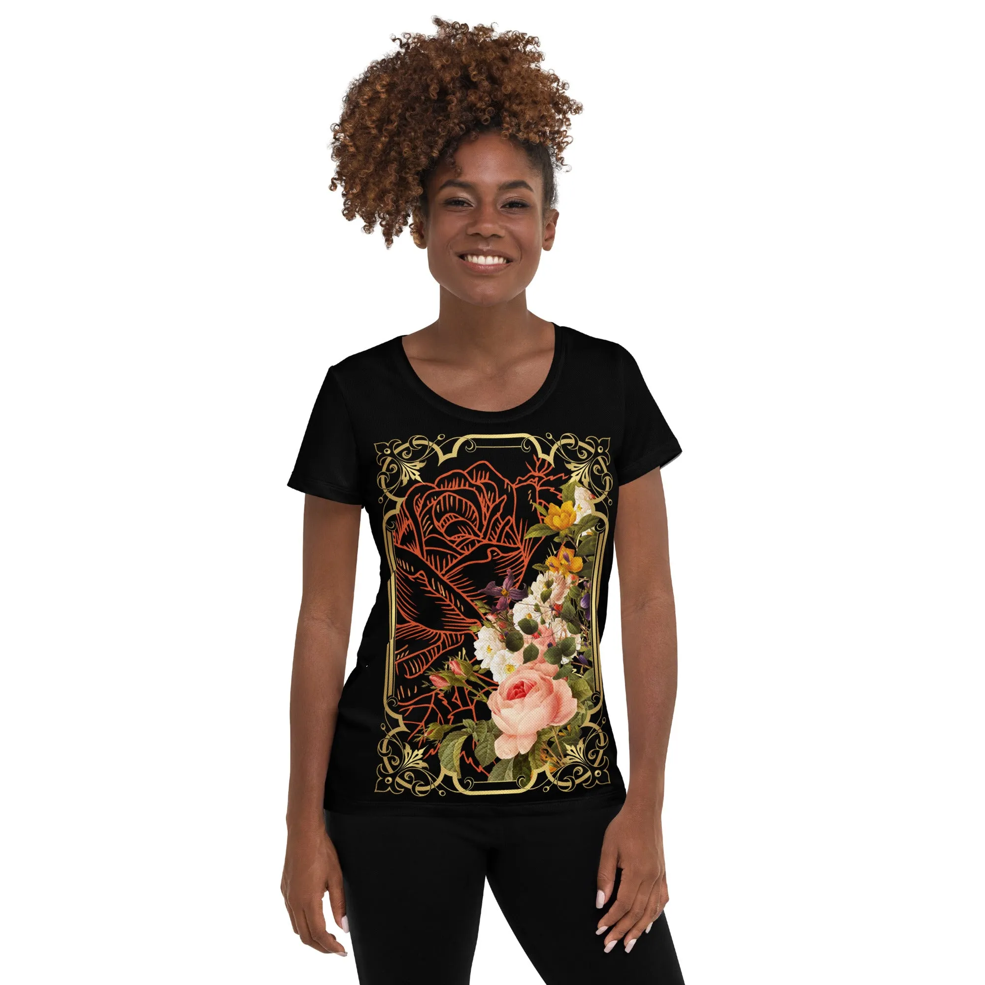 "Shabby Chic" Collection - Women's Athletic T-shirt