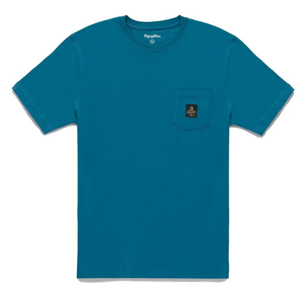 Refrigiwear Chic Light Blue Cotton Tee with Chest Logo