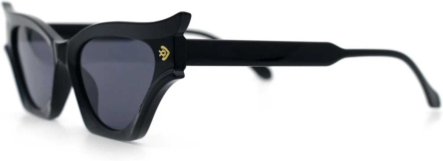 SA106 Vintage Golden Era Narrow Cat Eye Luxury Chic Plastic Sunglasses