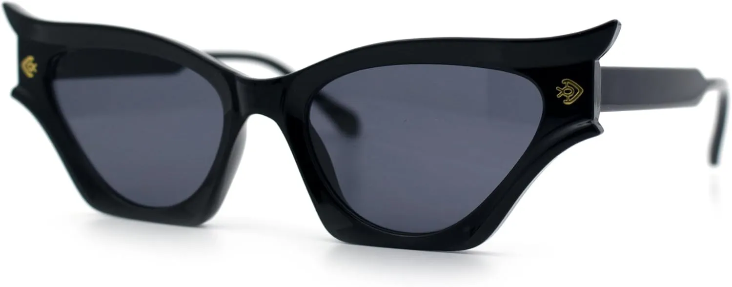 SA106 Vintage Golden Era Narrow Cat Eye Luxury Chic Plastic Sunglasses