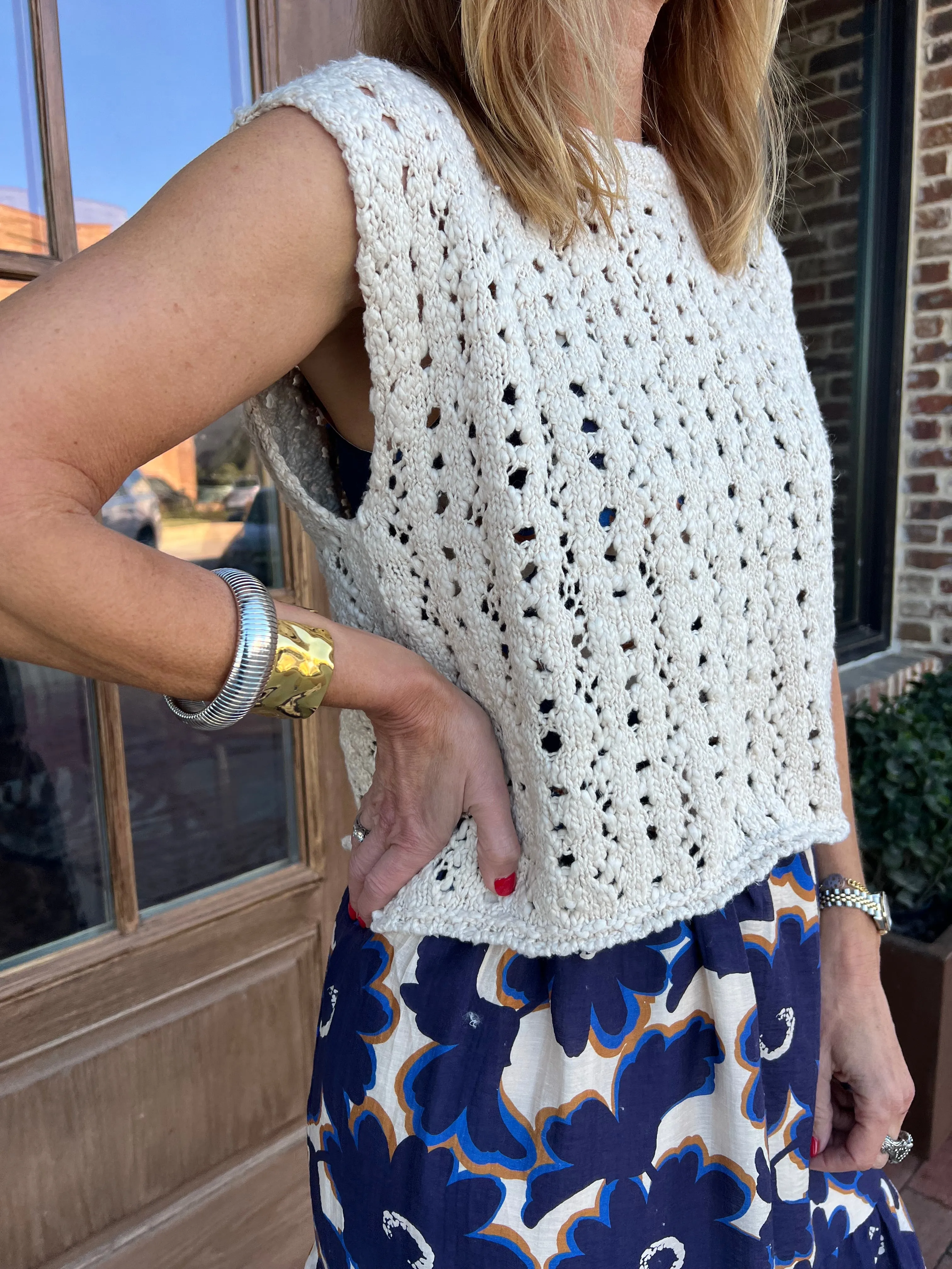 Sadie & Sage | Goldie Open Knit Top