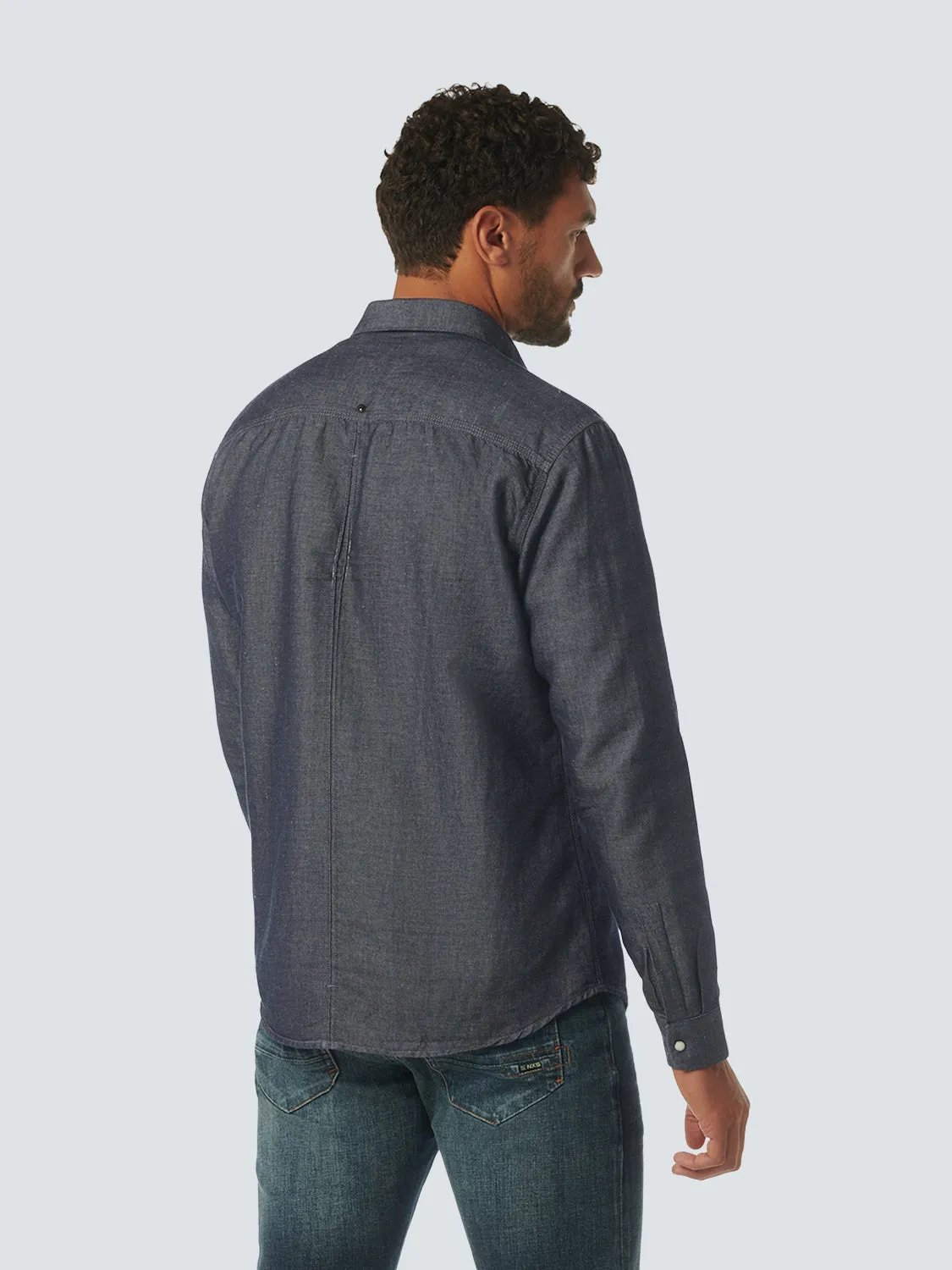 Shirt Denim Look With Linen | Indigo