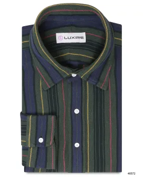 Soft, Airy and Casual: Green Purple Stripes