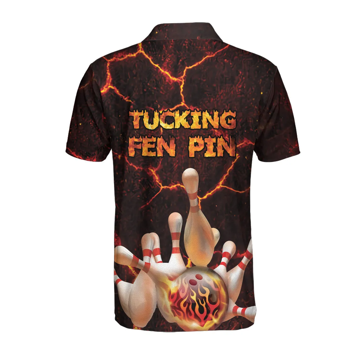 Tucking Fen Pin Polo Shirt, Skull Bowling Polo Shirt Design, Scary Halloween Gift For Bowling Lovers Coolspod