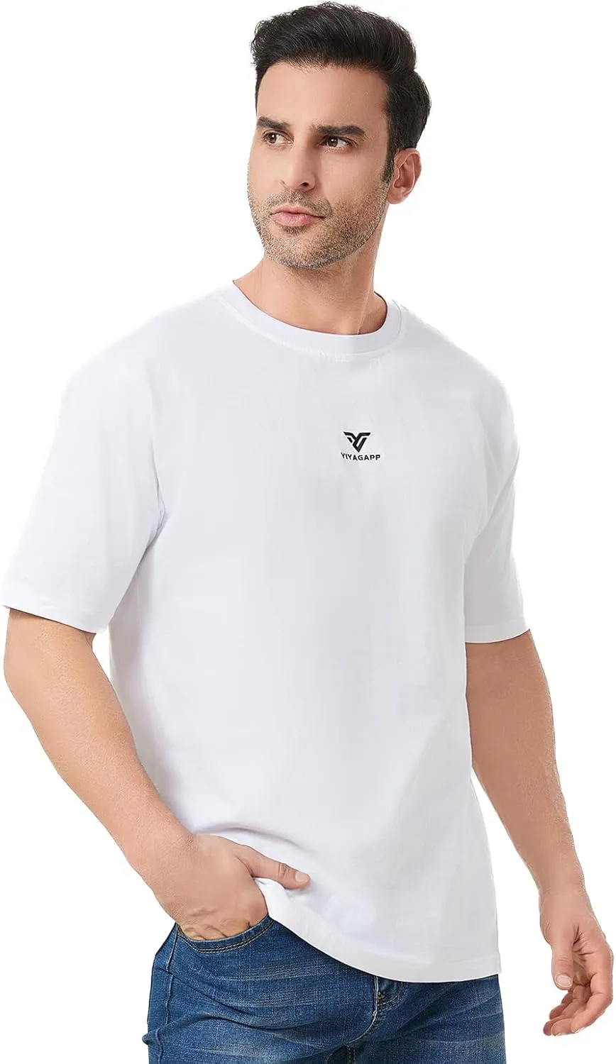 Unisex Oversized Cotton T-Shirt, Short Sleeve, Crewneck, Casual Loose Fit