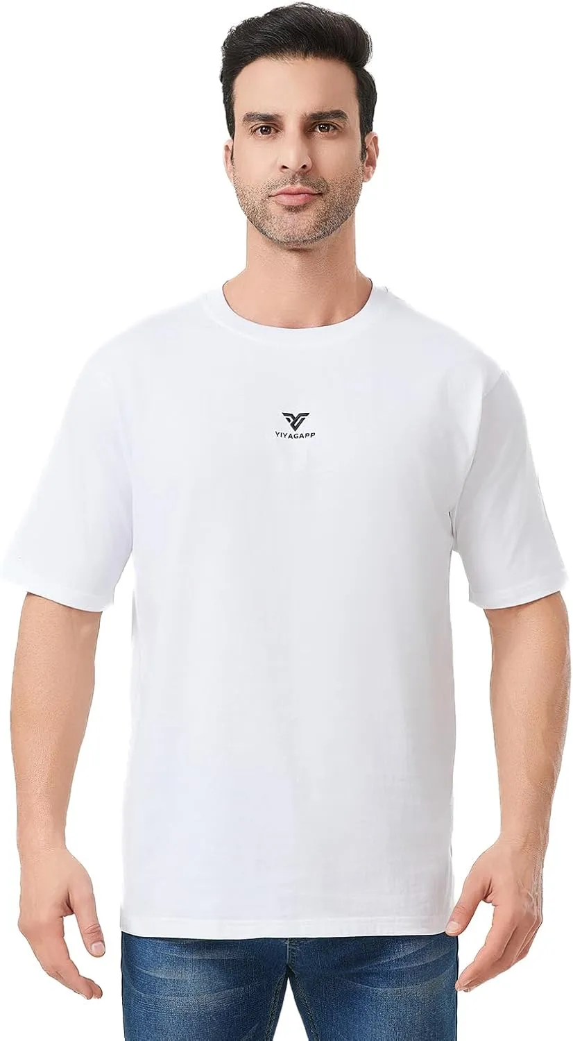 Unisex Oversized Cotton T-Shirt, Short Sleeve, Crewneck, Casual Loose Fit