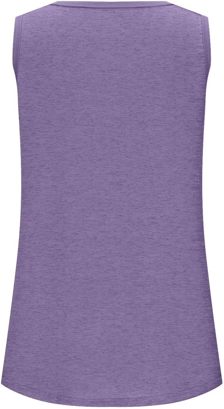 Wkishenl Womens Solid Tank Tops Summer Loose Casual Sleeveless Tops Trendy Scoop Neck Blouse Chic Beach Clothes Basic Outfits