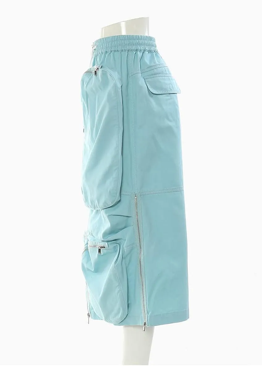 Women's High Waisted Y2K Cargo Skirt Trendy High Split Camouflage Casual Maxi Long Skirts with Pockets