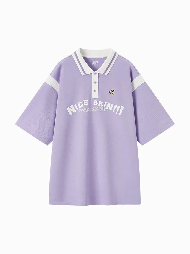 Women's Knitted Comfortable Cool Antibacterial Short- sleeve Polo
