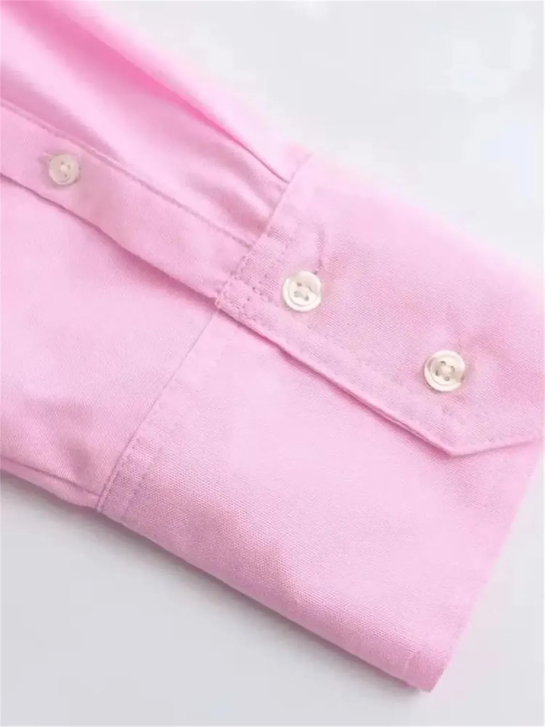Women's Loose Shirt Lapel Long Sleeves Button Front Casual Lightweight Shirt Chic Tops
