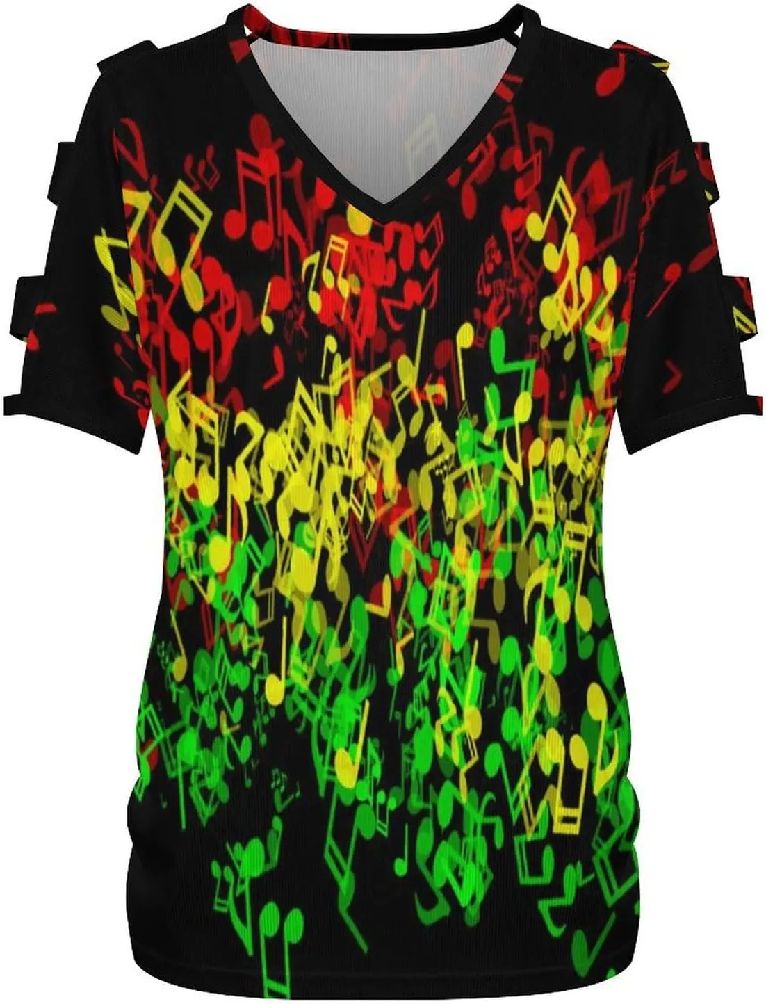 Womens Summer Casual T Shirt Short Sleeve Cold Shoulder Round Neck Tunic Tops